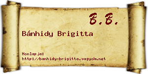 Bánhidy Brigitta névjegykártya