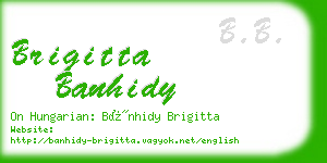 brigitta banhidy business card
